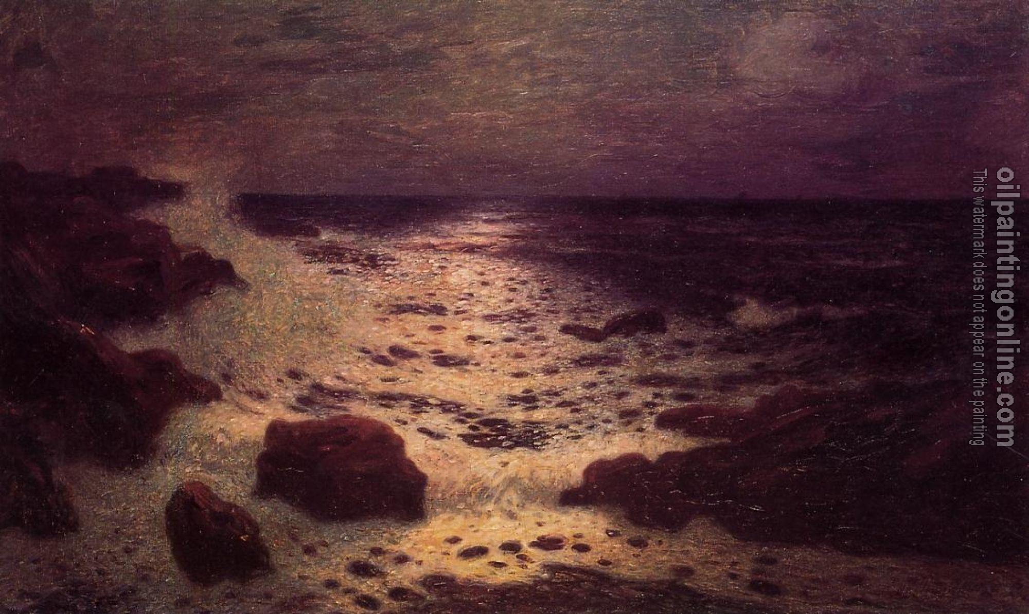 Ferdinand Loyen Du Puigaudeau - Moonlight on the Sea and the Rocks